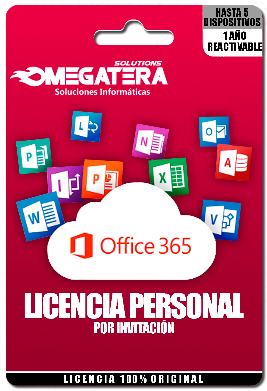 OFFICE 365 LICENCIA PERSONAL POR INVITACIÓN - 1 AÑO - REACTIVABLE