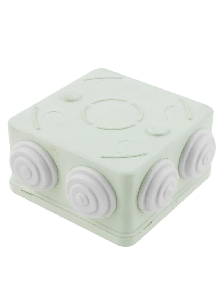 SAXXON PB085 - Caja de conexiones con 7 entradas / PVC libre de halógenos / Compatible con cámaras Bullet / Domo / Dimensiones 85 x 85 x 50 mm (Ancho x Alto x Fondo) / IP55