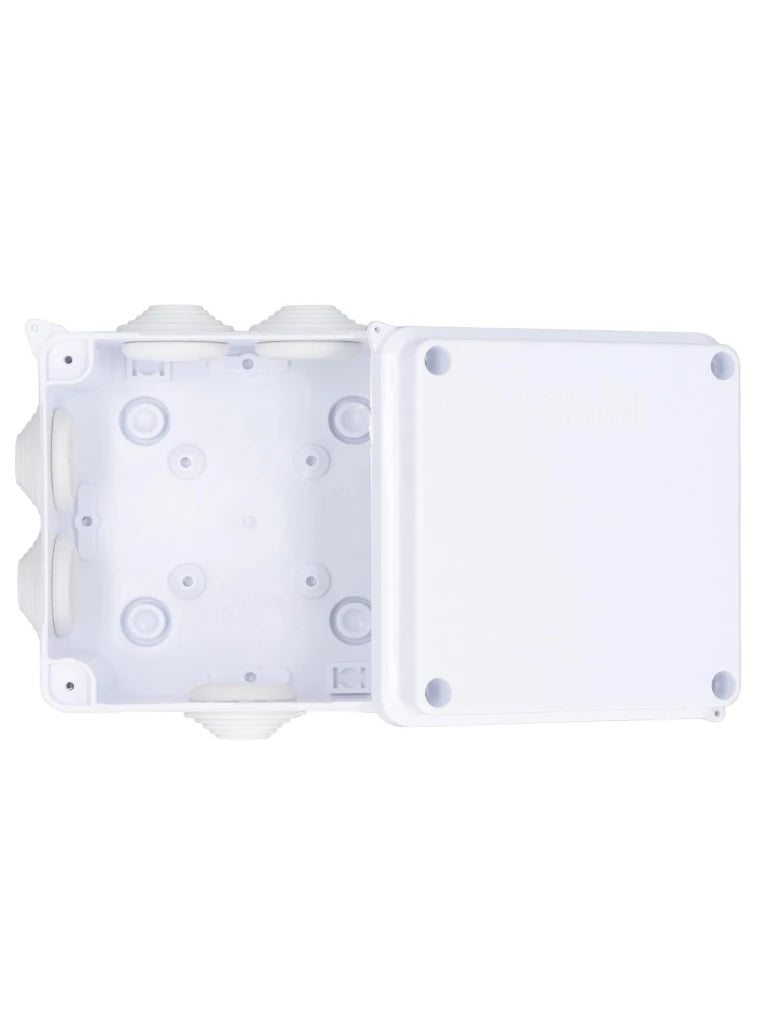 SAXXON PB100 - Caja de conexiones con 7 entradas / PVC libre de halógenos / Compatible con cámaras Bullet / Domo / Dimensiones 100 x 100 x 70 mm (Ancho x Alto x Fondo) / IP55
