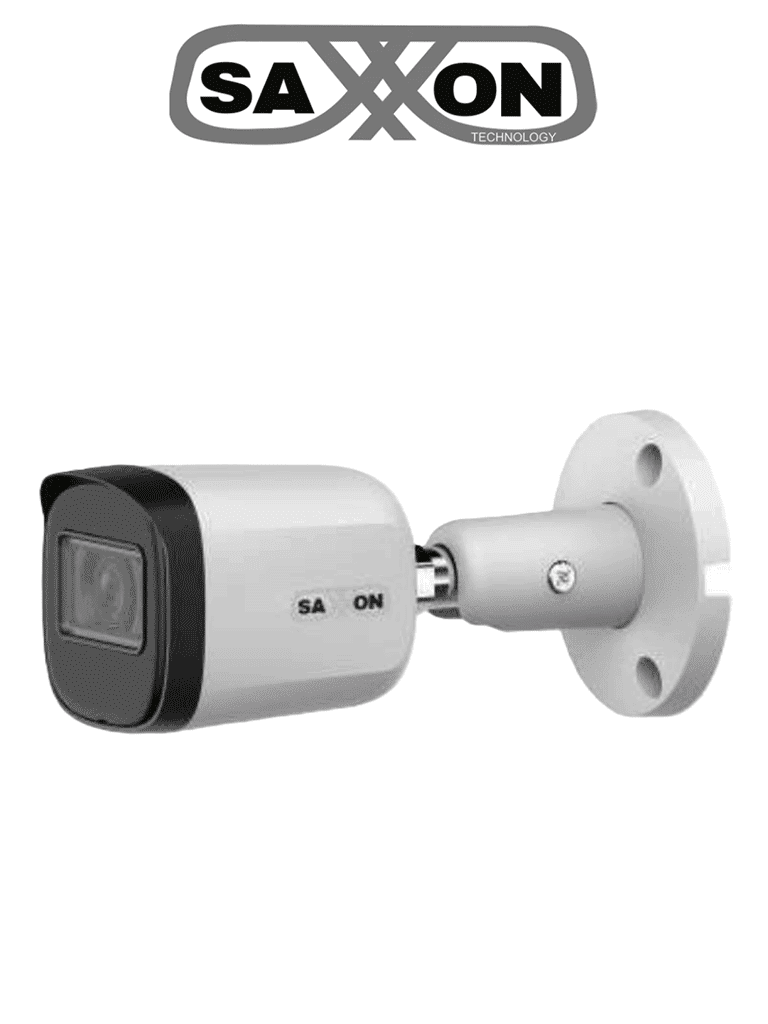 SAXXON SUA-HAC-B20M-0280B- Cámara Tipo Bala de 2 Megapíxeles & 1080P/ Lente de 2.8 mm Con Apertura de Hasta 100°/ Iluminación IR Inteligente de Hasta 30m/ Para Exterior IP67/ Cámara Metálica/ Funcionamiento en Modos CVI & AHD & TVI