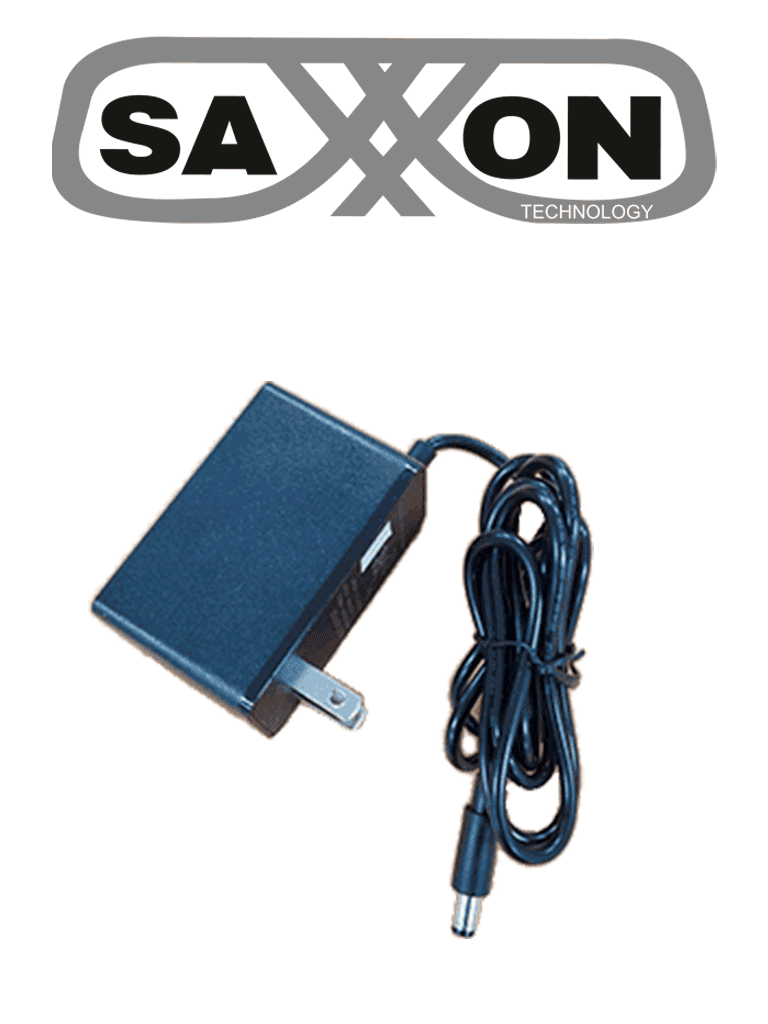 SAXXON KA36B1203000USH - Fuente de Poder Regulada / Alimentación 12 Vcc 3 Amper / Conector Macho / Voltaje de Entrada: 100-240V / Ideal para Cámaras de CCTV, Controles de Acceso y Asistencia / #TVCSAX