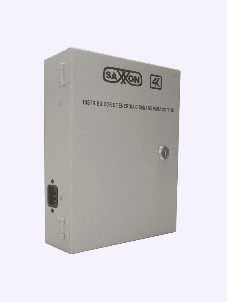 SAXXON PSU1213D8H- Fuente de Poder Profesional de 11 a 15 vcd/ 13 Amperes/ Para 8 Camaras Hasta 4k/ 1.6 Amperes por Canal/  Protección contra Sobrecargas/ Filtro de Ruido por Canal/ Uso rudo/