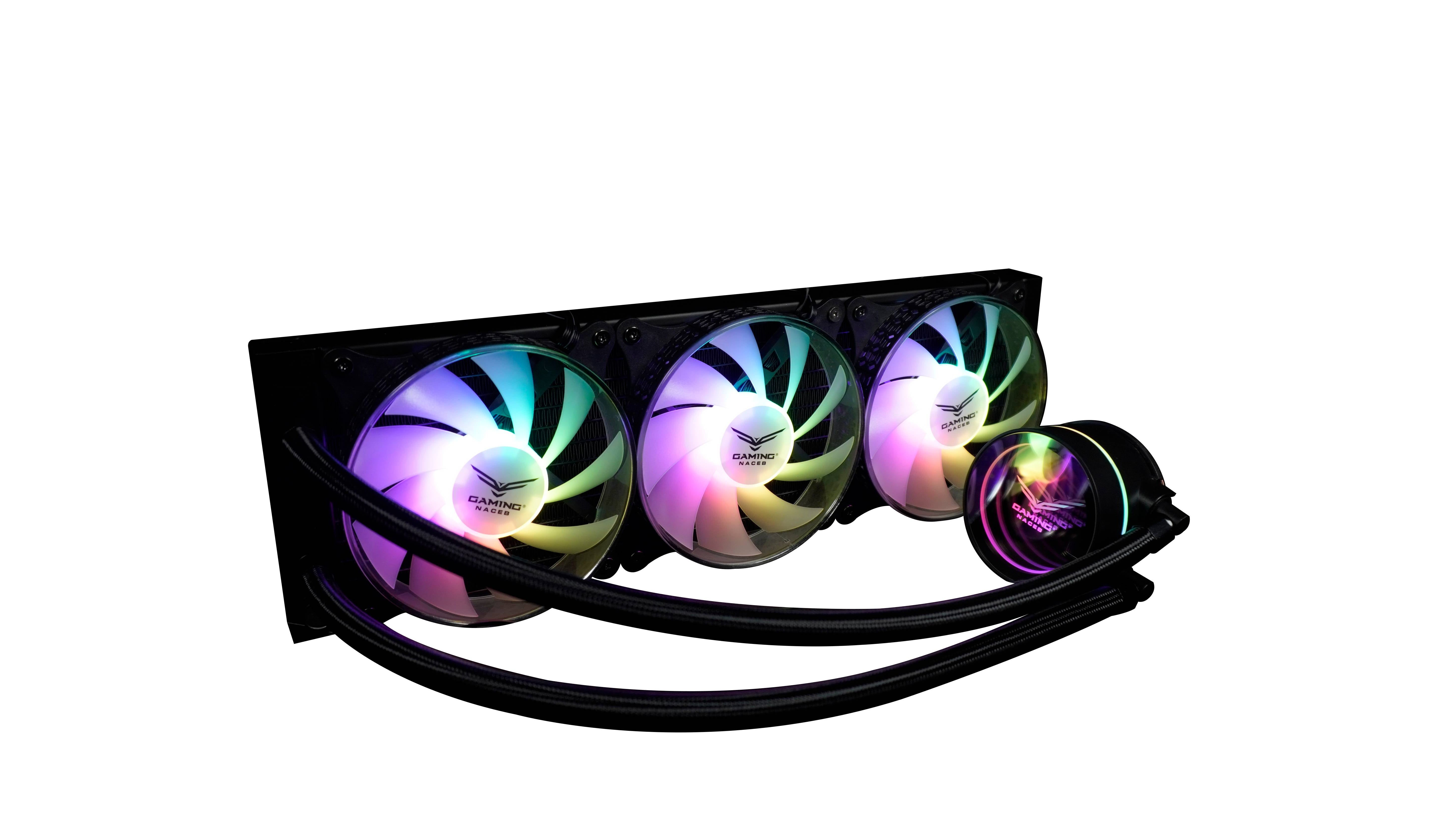 Enfriamiento liquido Naceb Technology NA-0631 - Negro, Sistema de refrigeración líquida todo en uno, 33 dBa, 1800 RPM