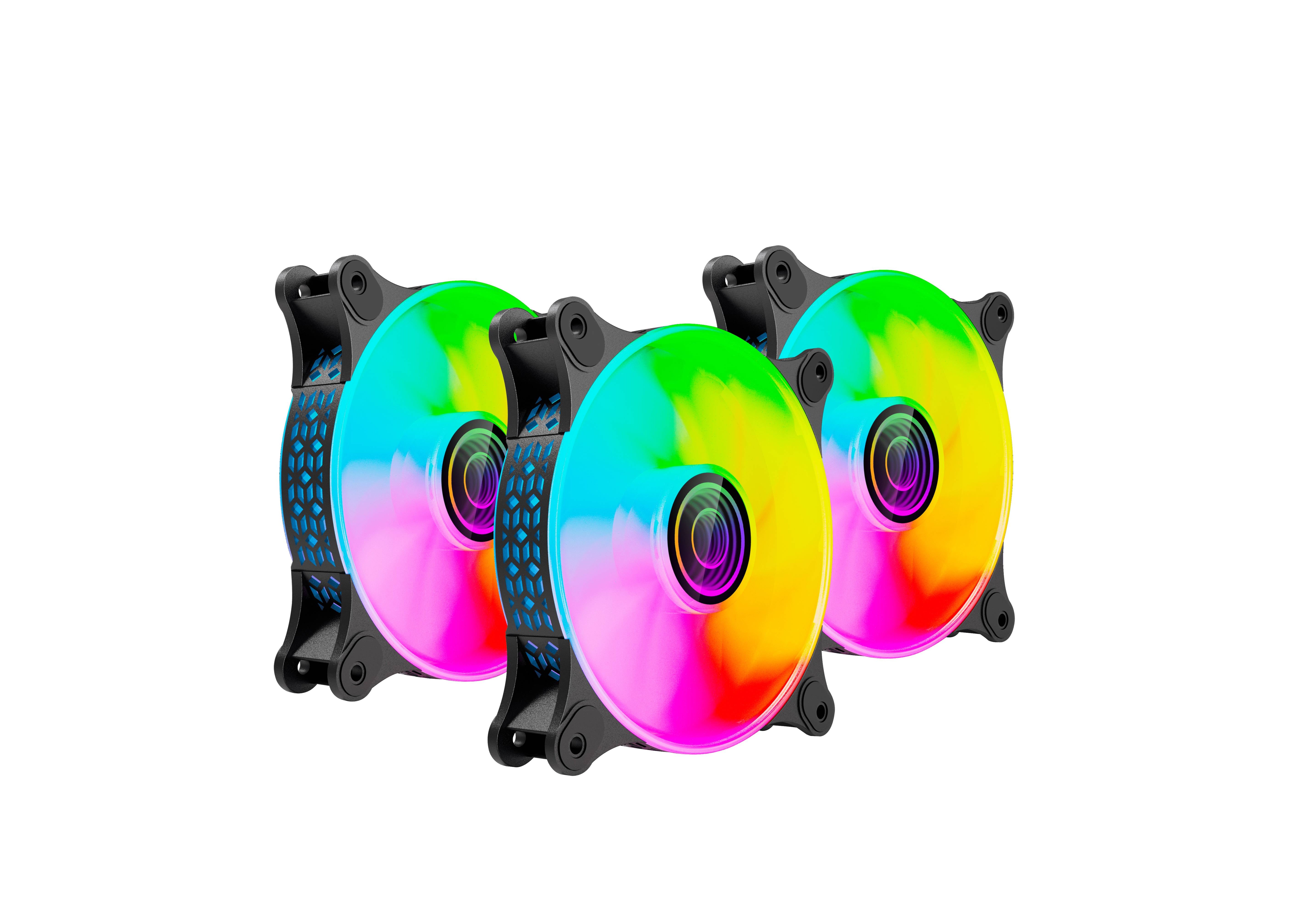 KIT DE VENTILADORES NA-0962 ARGB  6PINES VENTILADOR DE 120 MM -