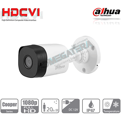 CÁMARA, DAHUA COOPER B1A21, 20MTS, IP67, 1080P