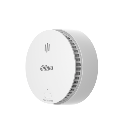 DAHUA DHI-HY-SA21A-W2 - Detector de Humo Inalámbrico / Sensor Fotoeléctrico de Doble Cámara / Sirena Interna de 85dB / Función de Prueba y Silenciar / Alarma Visual y Sonora / Indicador Led /