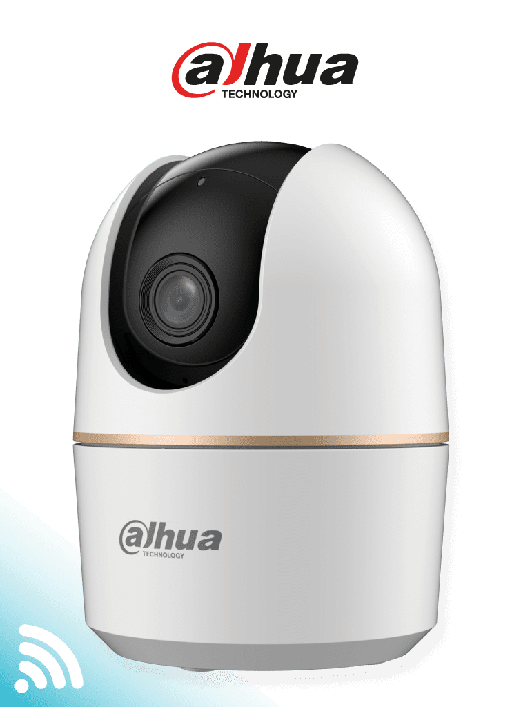 DAHUA DH-H3A - Cámara IP Domo Motorizado Wifi de 3 Megapíxeles con IA, autotracking, audio bidireccional (micrófono y altavoz), sirena integrada, IR de 10 m, detección de humanos y ranura MicroSD