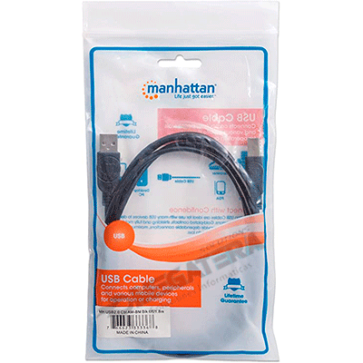 CABLE USB A - B, MANHATTAN, 1.8 M, IMPRESORAS, SCANNERS, ETC