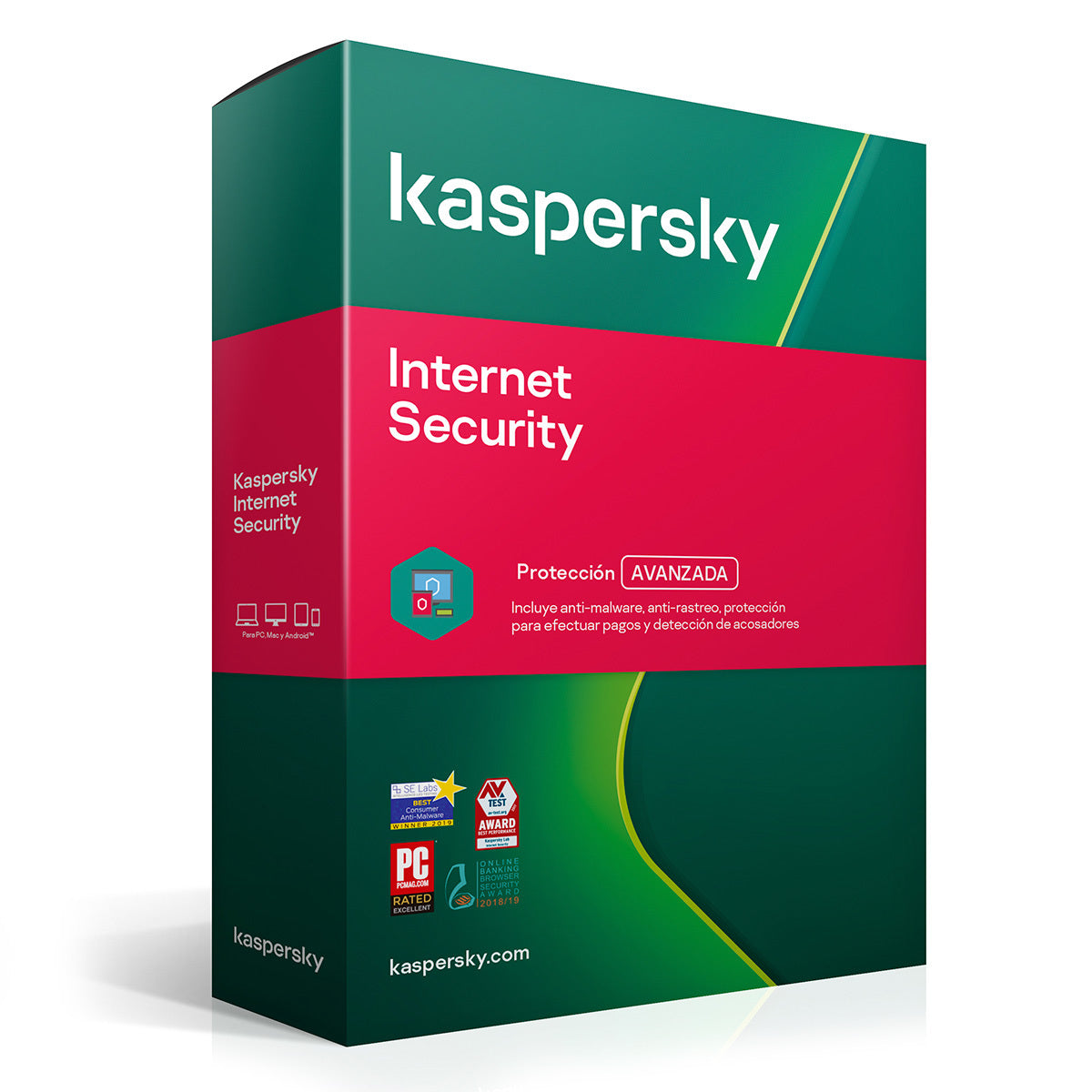KASPERSKY ANTIVIRUS, 1 USR, INTERNET SECURITY, ANUAL, CAJA.